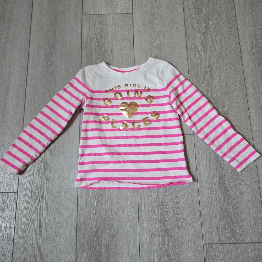 Pink and White Striped Kids Shirt